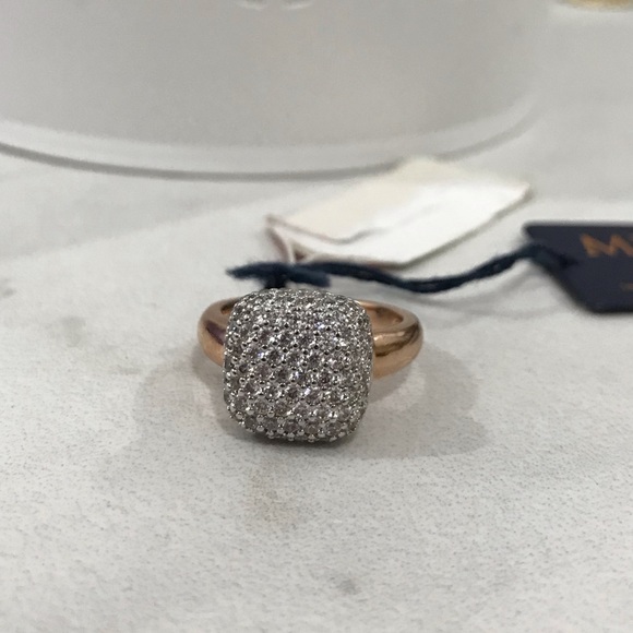 Milor Jewelry - Milor 18k Gold Plate Bronze Crystal Ring 7 NWT